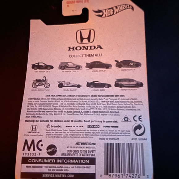 Hot Wheels Honda  52000 - Picture 2 of 2
